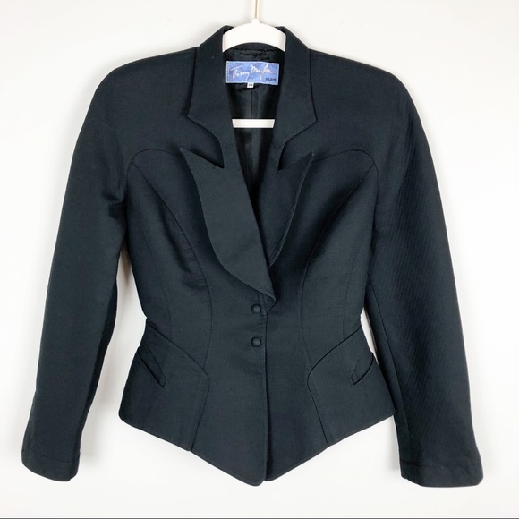 Thierry Mugler Vintage Black Blazer Jacket